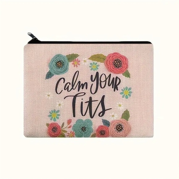 Funny Cosmetics Bag NWOT - Picture 1 of 3